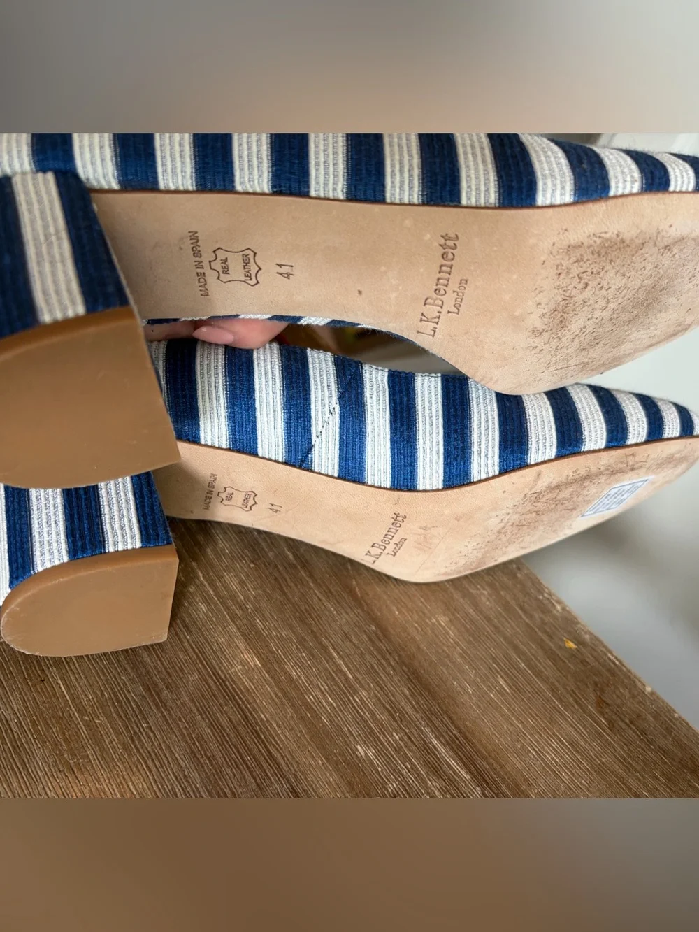 LK Bennett | Hadley closed courts pumps in Blue red  White Striped